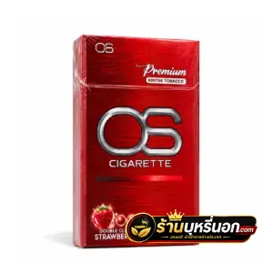 บุหรี่นอก โอเอส OS หวานเย็น กลิ่นสตรอเบอร์รี่ (2 เม็ดบีบ)